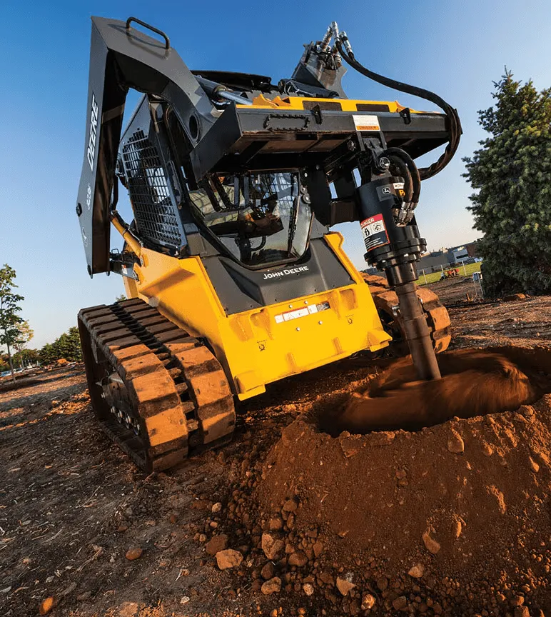Maquinaria John Deere en obra
