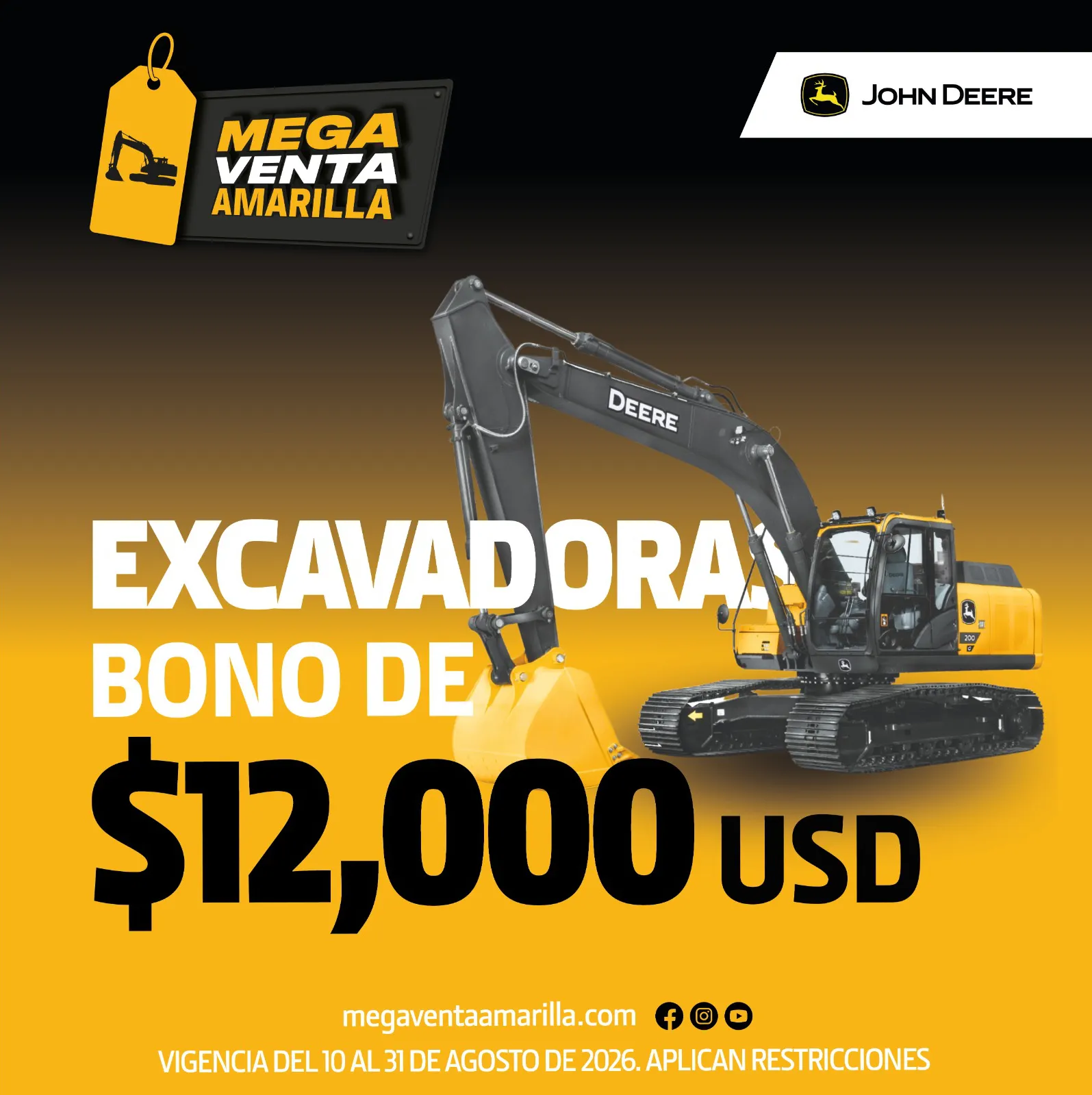 Bono de descuento en Excavadoras