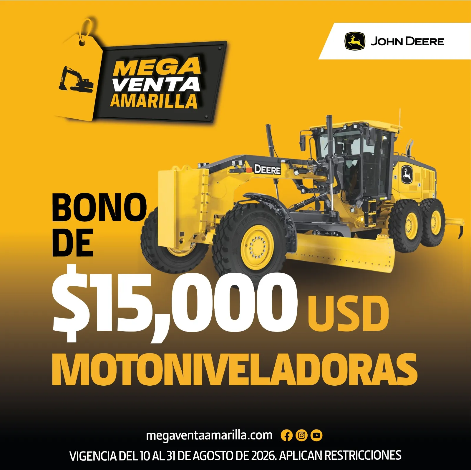 Bono de descuento en Motoniveladoras