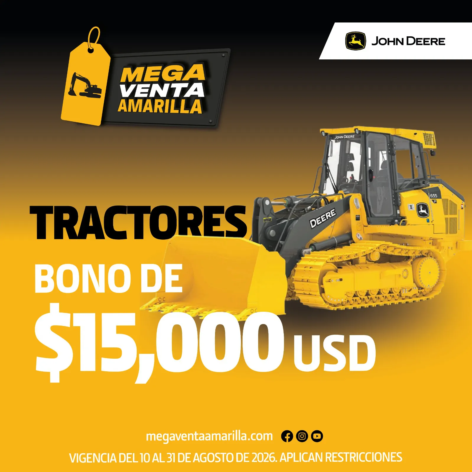 Bono de descuento en Tractores de Orugas